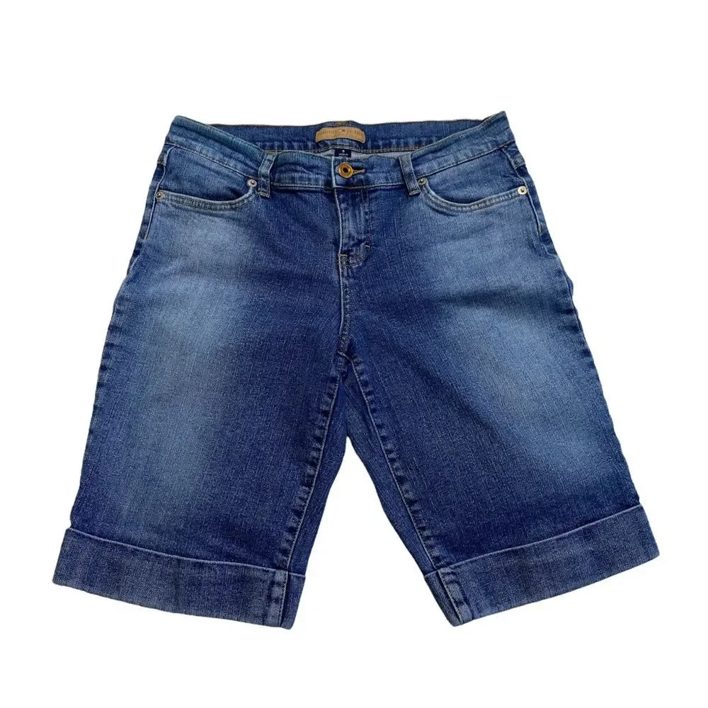 Vintage Tommy Hilfiger Tommy Jeans Denim Bermuda Shorts Flap Pockets Y2K 2005 9